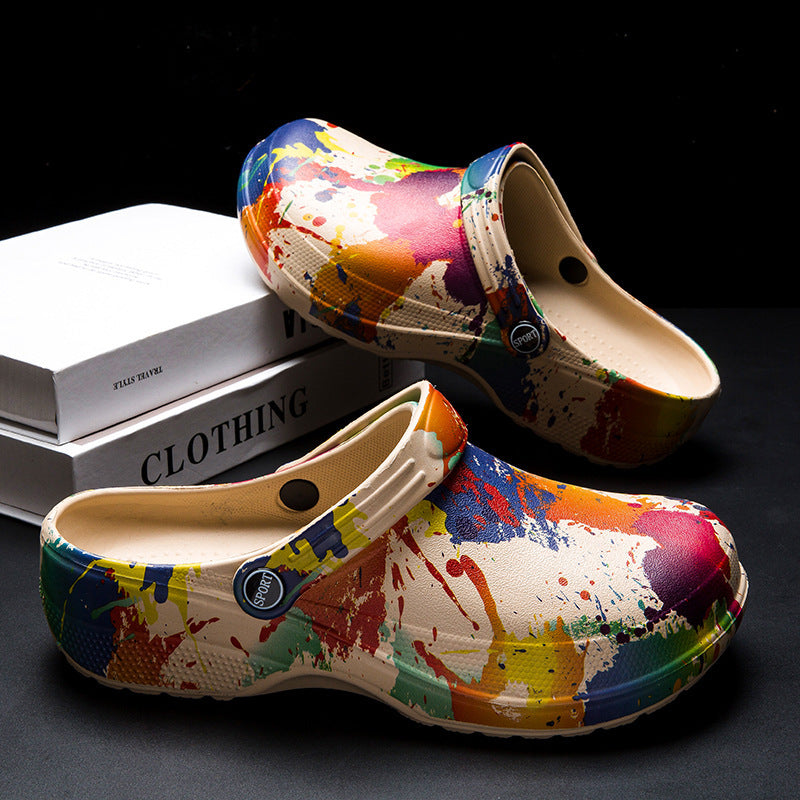 Fashion Personalized Printed Design Beach Sandals Men - Bellarte Enchanté Fashion Personalized Printed Design Beach Sandals Men