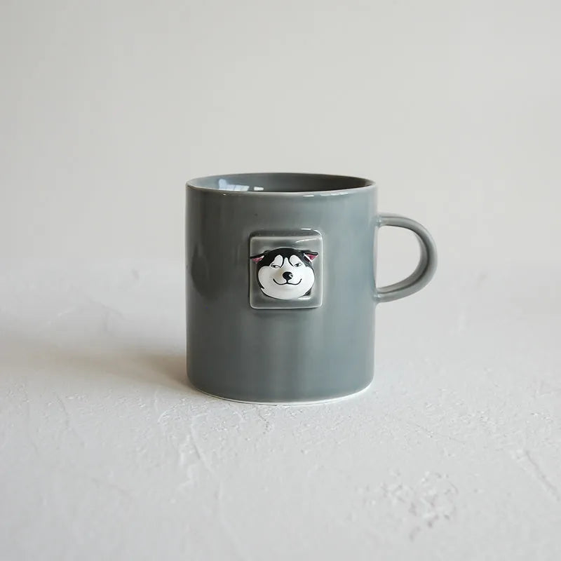 Fashion Simple Husky Ceramic Coffee Mug - Bellarte Enchanté Fashion Simple Husky Ceramic Coffee Mug