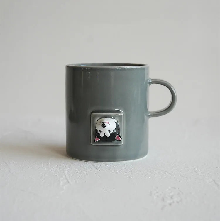 Fashion Simple Husky Ceramic Coffee Mug - Bellarte Enchanté Fashion Simple Husky Ceramic Coffee Mug