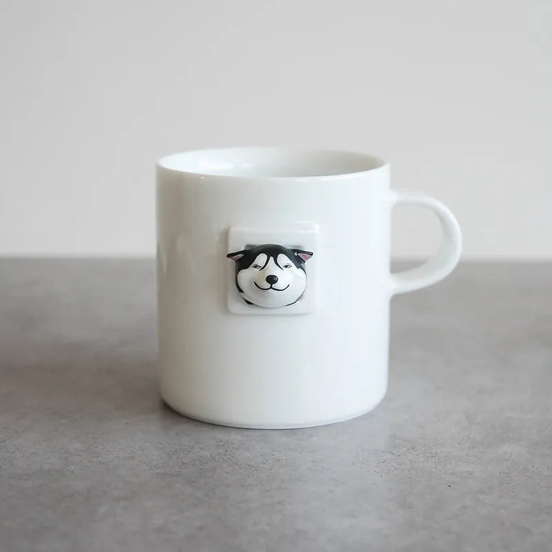Fashion Simple Husky Ceramic Coffee Mug - Bellarte Enchanté Fashion Simple Husky Ceramic Coffee Mug