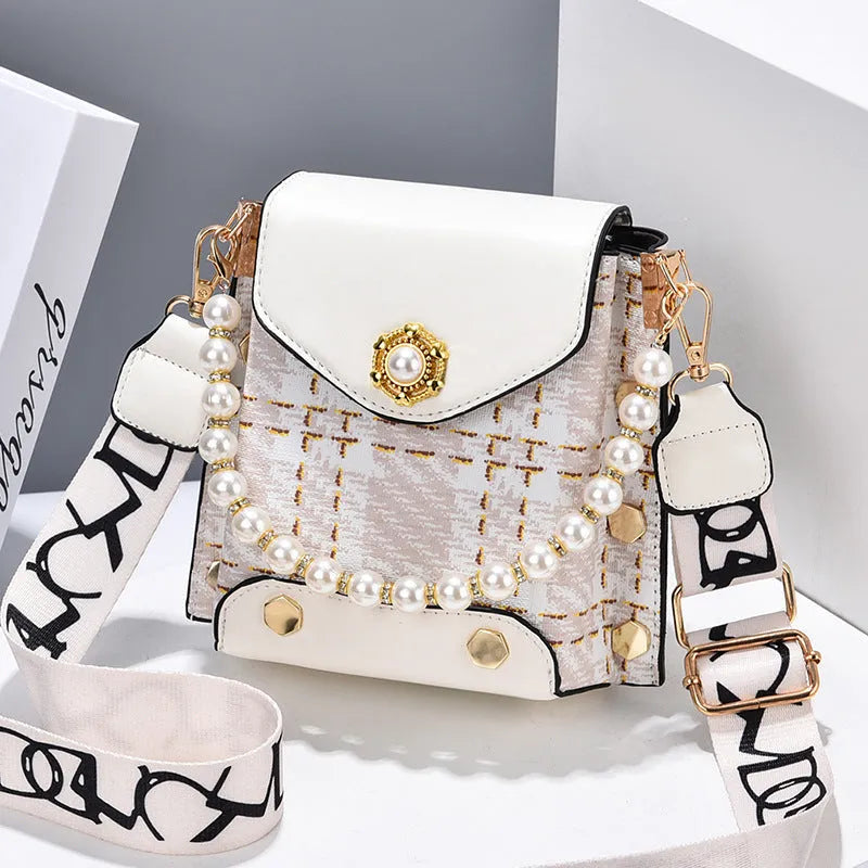 Fashion Women'S Crossbody Bag Girl'S Cute Princess Wallet Classic Shoulder Bag Summer Pearl Chain Phone Bag - Bellarte Enchanté Fashion Women'S Crossbody Bag Girl'S Cute Princess Wallet Classic Shoulder Bag Summer Pearl Chain Phone Bag