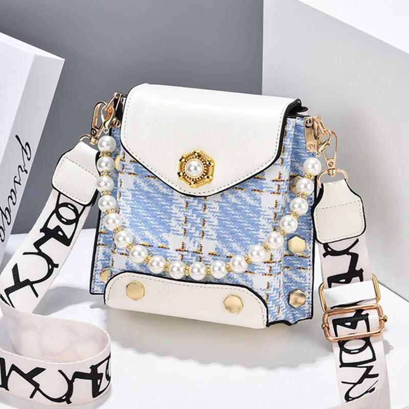 Fashion Women'S Crossbody Bag Girl'S Cute Princess Wallet Classic Shoulder Bag Summer Pearl Chain Phone Bag - Bellarte Enchanté Fashion Women'S Crossbody Bag Girl'S Cute Princess Wallet Classic Shoulder Bag Summer Pearl Chain Phone Bag