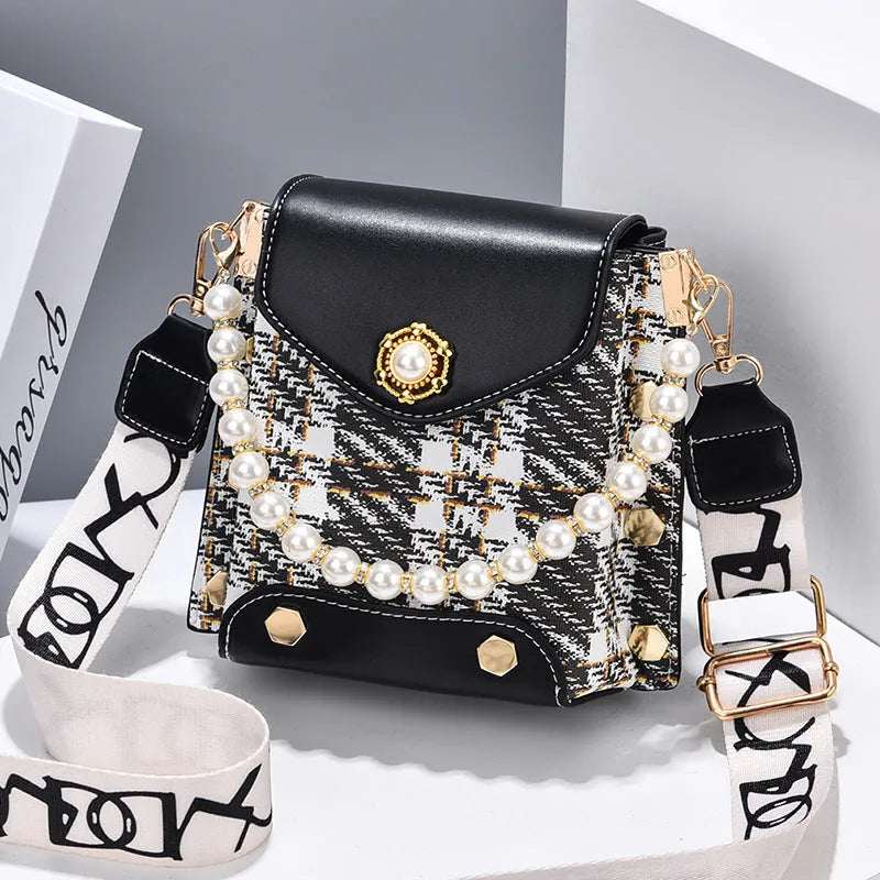 Fashion Women'S Crossbody Bag Girl'S Cute Princess Wallet Classic Shoulder Bag Summer Pearl Chain Phone Bag - Bellarte Enchanté Fashion Women'S Crossbody Bag Girl'S Cute Princess Wallet Classic Shoulder Bag Summer Pearl Chain Phone Bag
