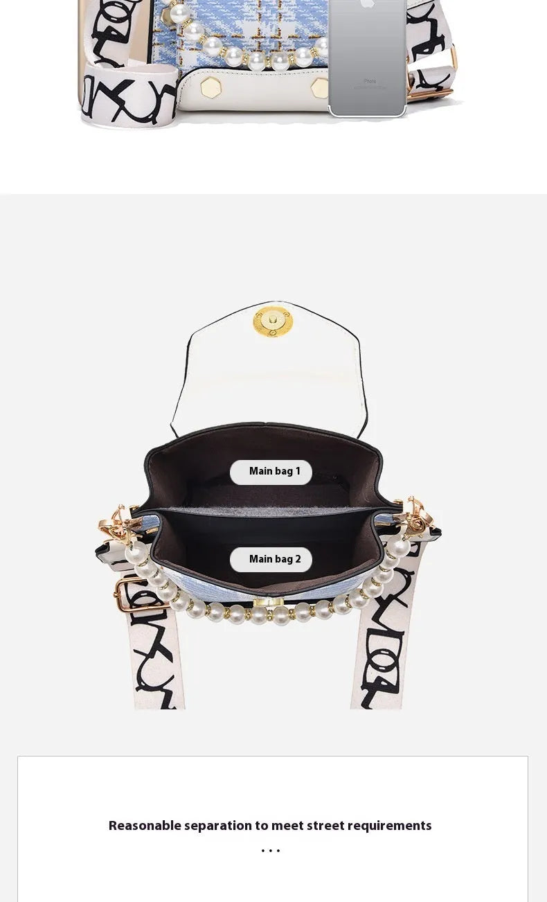 Fashion Women'S Crossbody Bag Girl'S Cute Princess Wallet Classic Shoulder Bag Summer Pearl Chain Phone Bag - Bellarte Enchanté Fashion Women'S Crossbody Bag Girl'S Cute Princess Wallet Classic Shoulder Bag Summer Pearl Chain Phone Bag