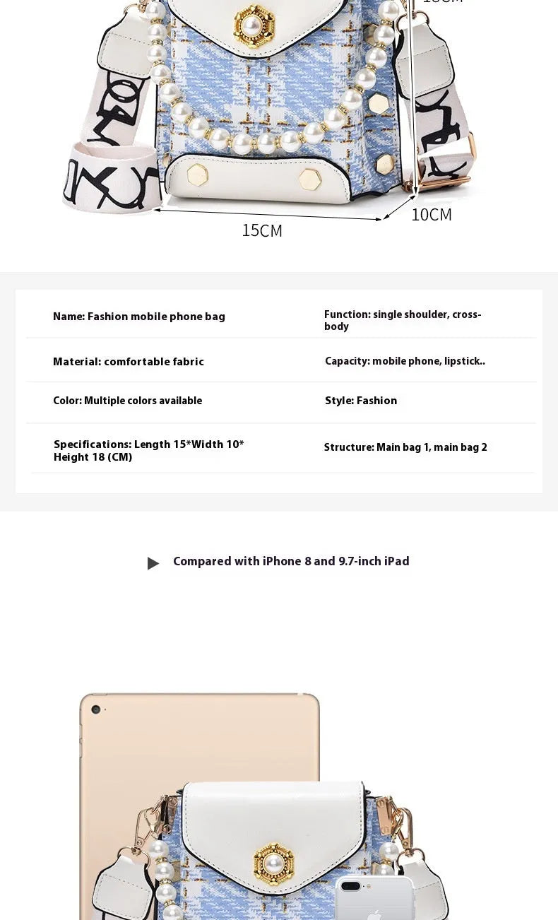 Fashion Women'S Crossbody Bag Girl'S Cute Princess Wallet Classic Shoulder Bag Summer Pearl Chain Phone Bag - Bellarte Enchanté Fashion Women'S Crossbody Bag Girl'S Cute Princess Wallet Classic Shoulder Bag Summer Pearl Chain Phone Bag