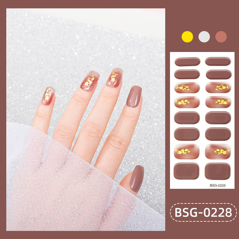 Glue Gilding Semi-curing Nail Sticker