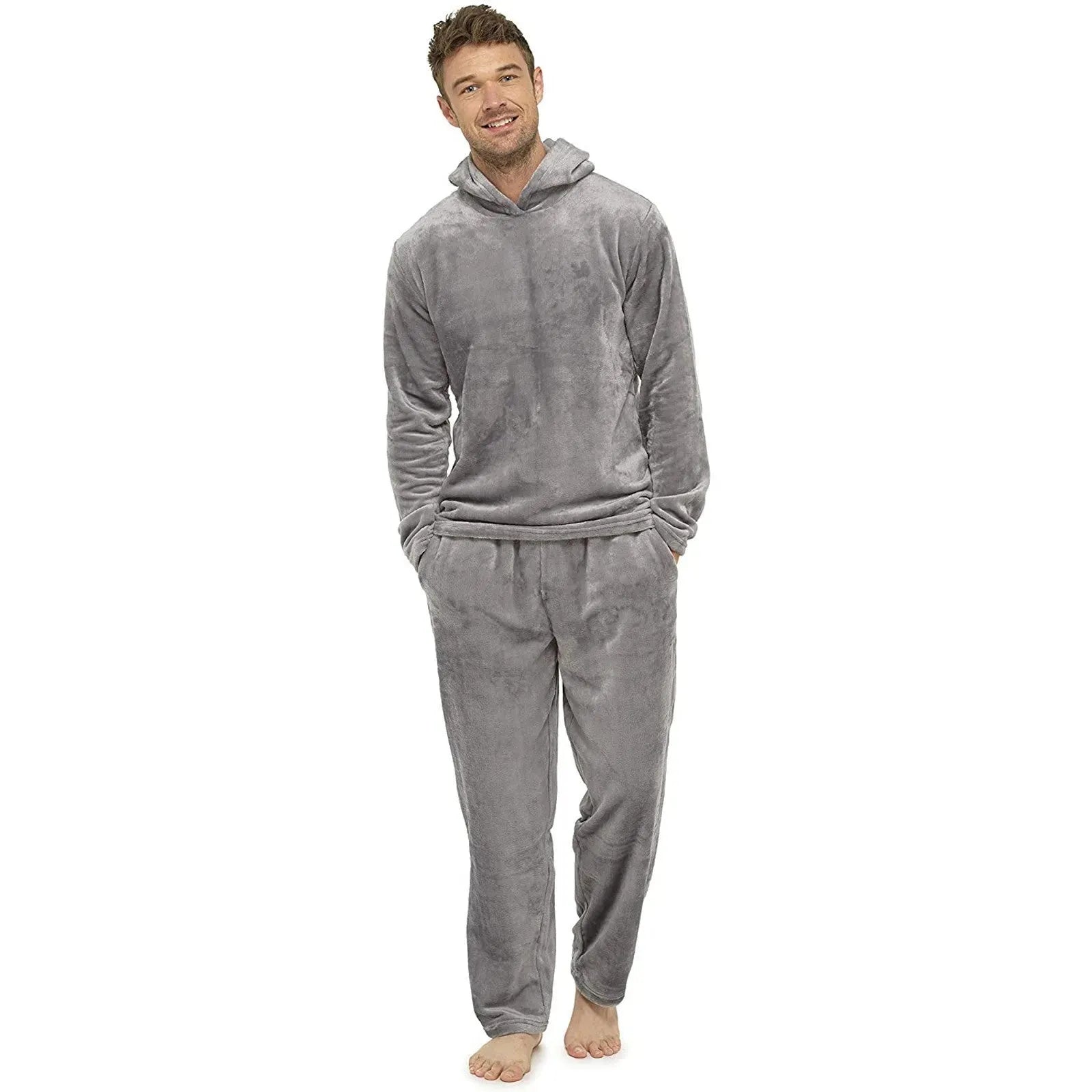 Flannel Grey Simple Home Men's Pajamas - Bellarte Enchanté Flannel Grey Simple Home Men's Pajamas