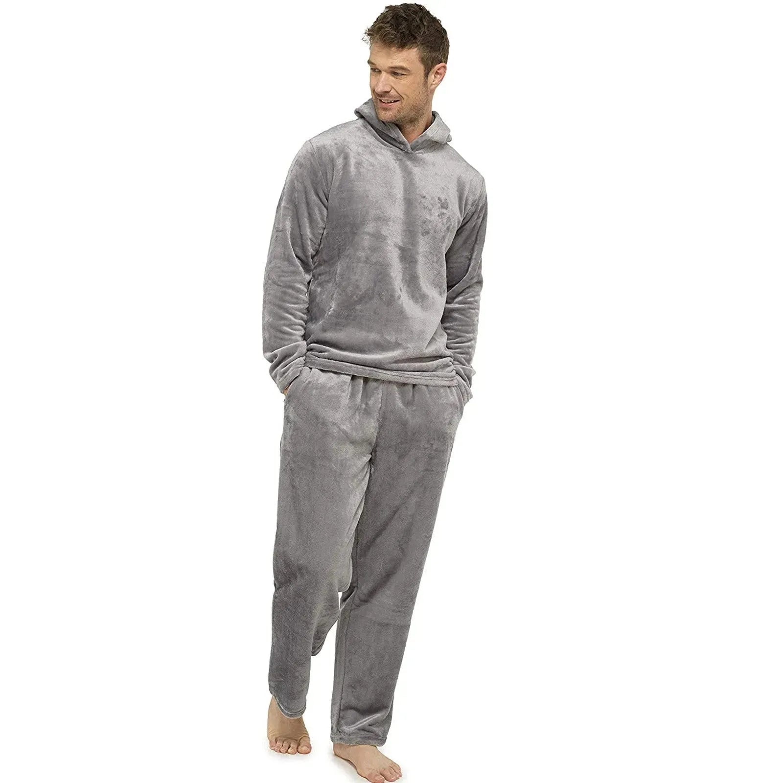 Flannel Grey Simple Home Men's Pajamas - Bellarte Enchanté Flannel Grey Simple Home Men's Pajamas