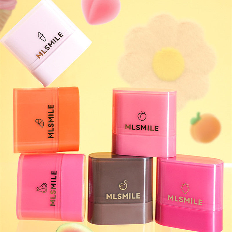 Flat Tube Fruit Blush Stick 2 In 1 - Bellarte Enchanté Flat Tube Fruit Blush Stick 2 In 1