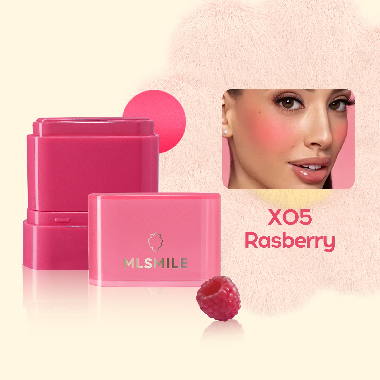 Flat Tube Fruit Blush Stick 2 In 1 - Bellarte Enchanté Flat Tube Fruit Blush Stick 2 In 1