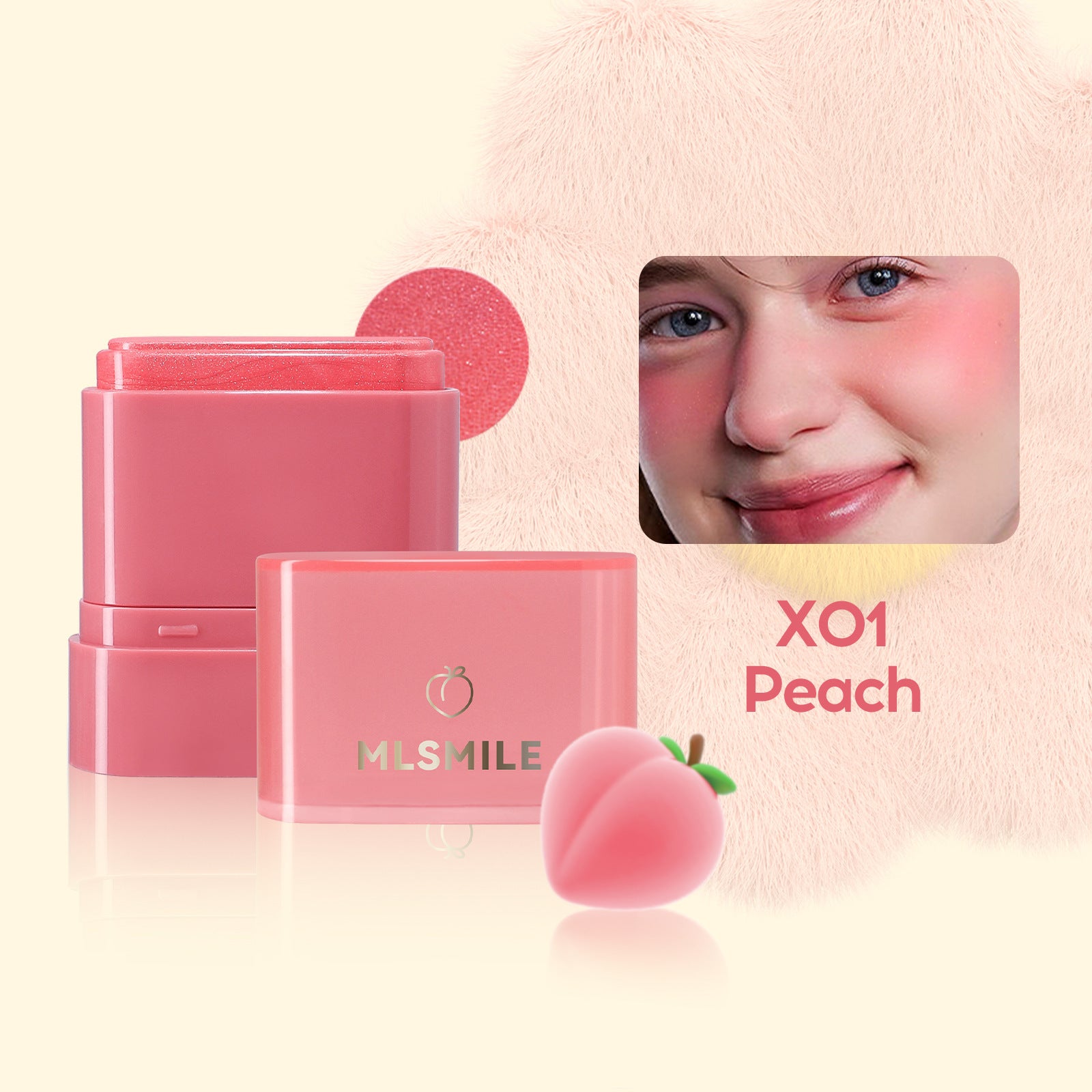 Flat Tube Fruit Blush Stick 2 In 1 - Bellarte Enchanté Flat Tube Fruit Blush Stick 2 In 1