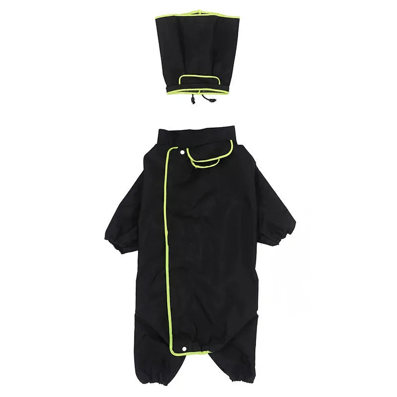 Four-legged Reflective Hooded Pet Waterproof Poncho For Medium And Large Dogs - Bellarte Enchanté Four-legged Reflective Hooded Pet Waterproof Poncho For Medium And Large Dogs