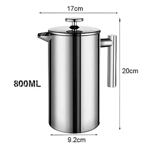 French Press Coffee Maker Stainless Steel Coffee Percolator - Bellarte Enchanté French Press Coffee Maker Stainless Steel Coffee Percolator