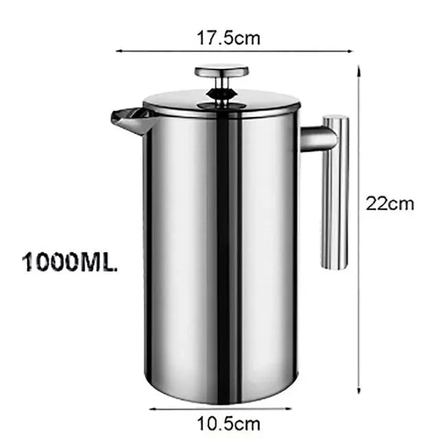 French Press Coffee Maker Stainless Steel Coffee Percolator - Bellarte Enchanté French Press Coffee Maker Stainless Steel Coffee Percolator