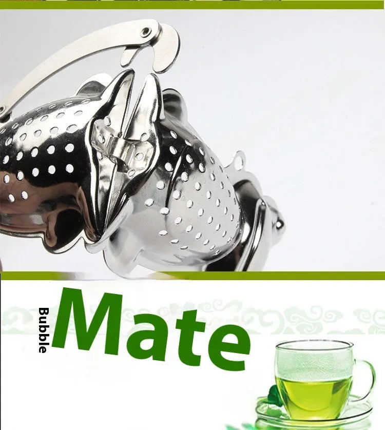 Frog Tea Strainer Does Not Stainless Steel Tea Strainers Creative Tea Making Device Compartment - Bellarte Enchanté Frog Tea Strainer Does Not Stainless Steel Tea Strainers Creative Tea Making Device Compartment
