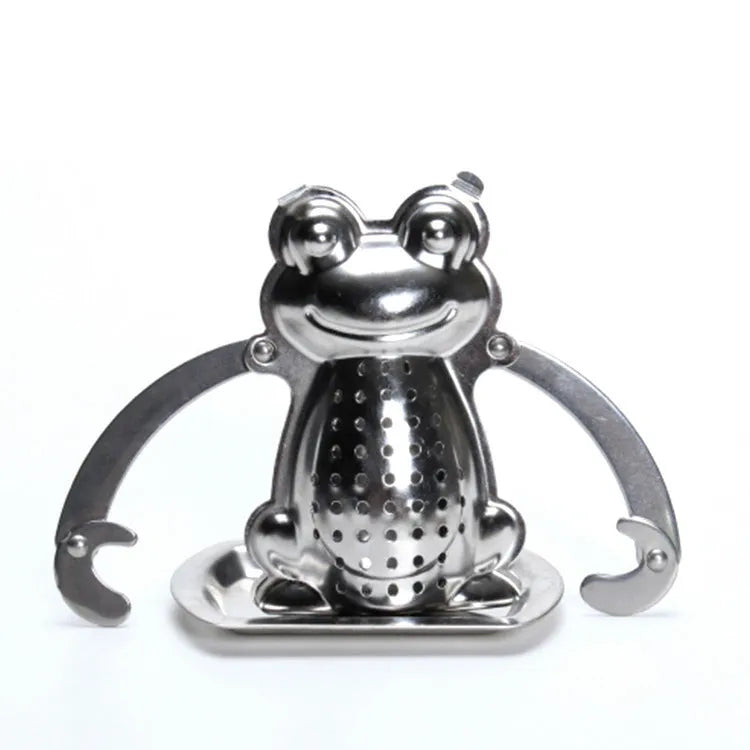 Frog Tea Strainer Does Not Stainless Steel Tea Strainers Creative Tea Making Device Compartment - Bellarte Enchanté Frog Tea Strainer Does Not Stainless Steel Tea Strainers Creative Tea Making Device Compartment