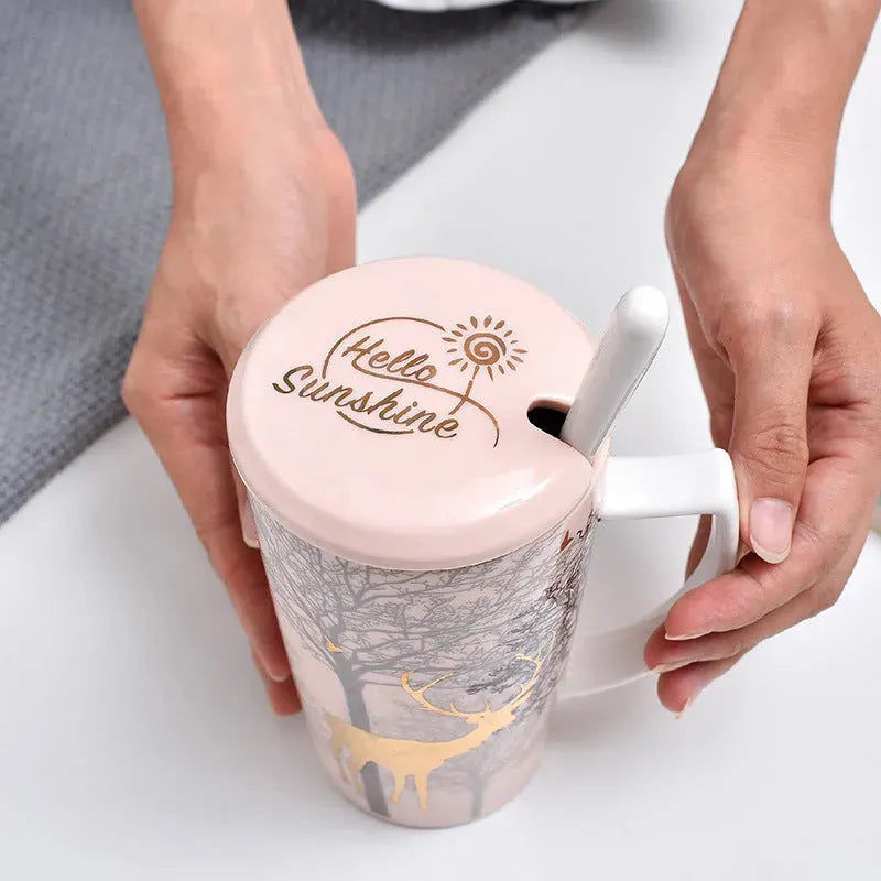 Girl Heart Ceramic Cup Nordic - Bellarte Enchanté Girl Heart Ceramic Cup Nordic