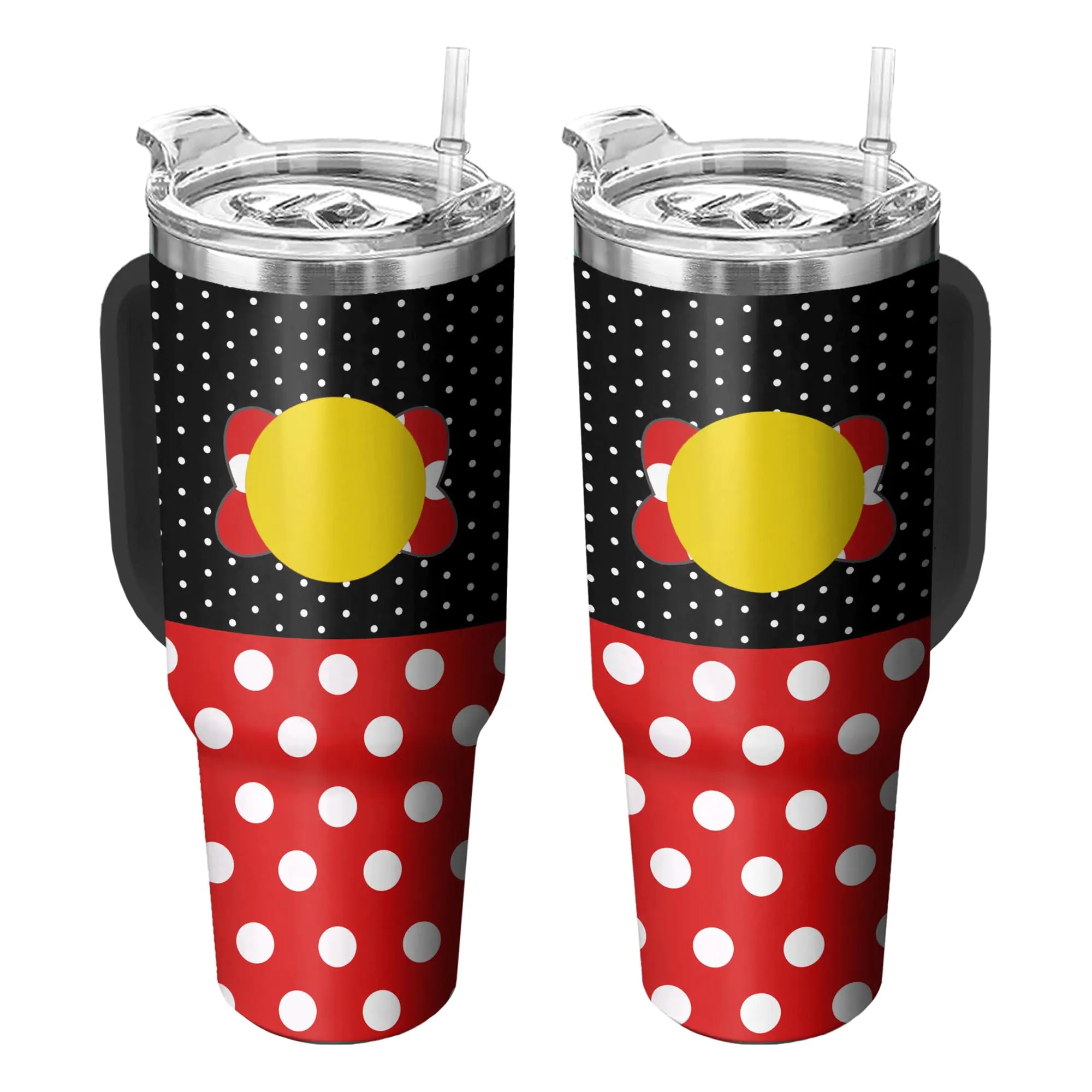 Stylonem 40 Oz Tumbler With Lid and Straw Insulated Reusable Stainless Steel Travel Mug Keeps Drinks Cold & Hot Leak Proof Tumbler for Water Coffee or Iced Tea Female Mouse 40 oz