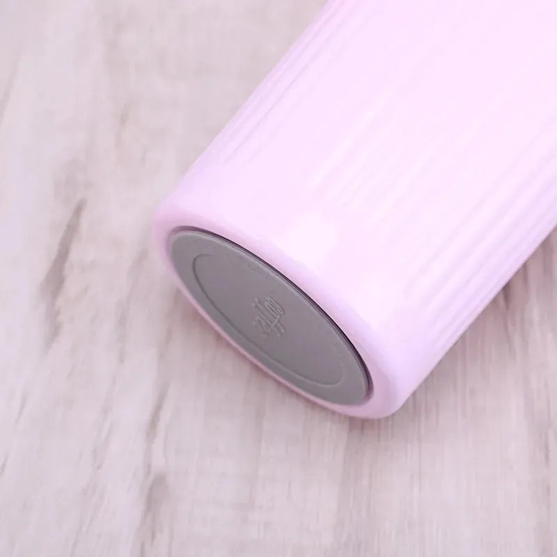 Gradient Striped Stainless Steel Flip Coffee Cup - Bellarte Enchanté Gradient Striped Stainless Steel Flip Coffee Cup