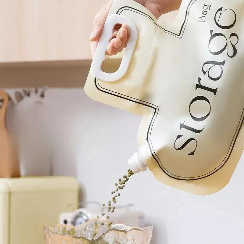 Grain Storage Bag Large Diameter Good Sealing Save Space Food Grade PE Material Rice Wheat Beans Household Kitchen Storage Tools Kitchen Gadgets - Bellarte Enchanté Grain Storage Bag Large Diameter Good Sealing Save Space Food Grade PE Material Rice Wheat Beans Household Kitchen Storage Tools Kitchen Gadgets