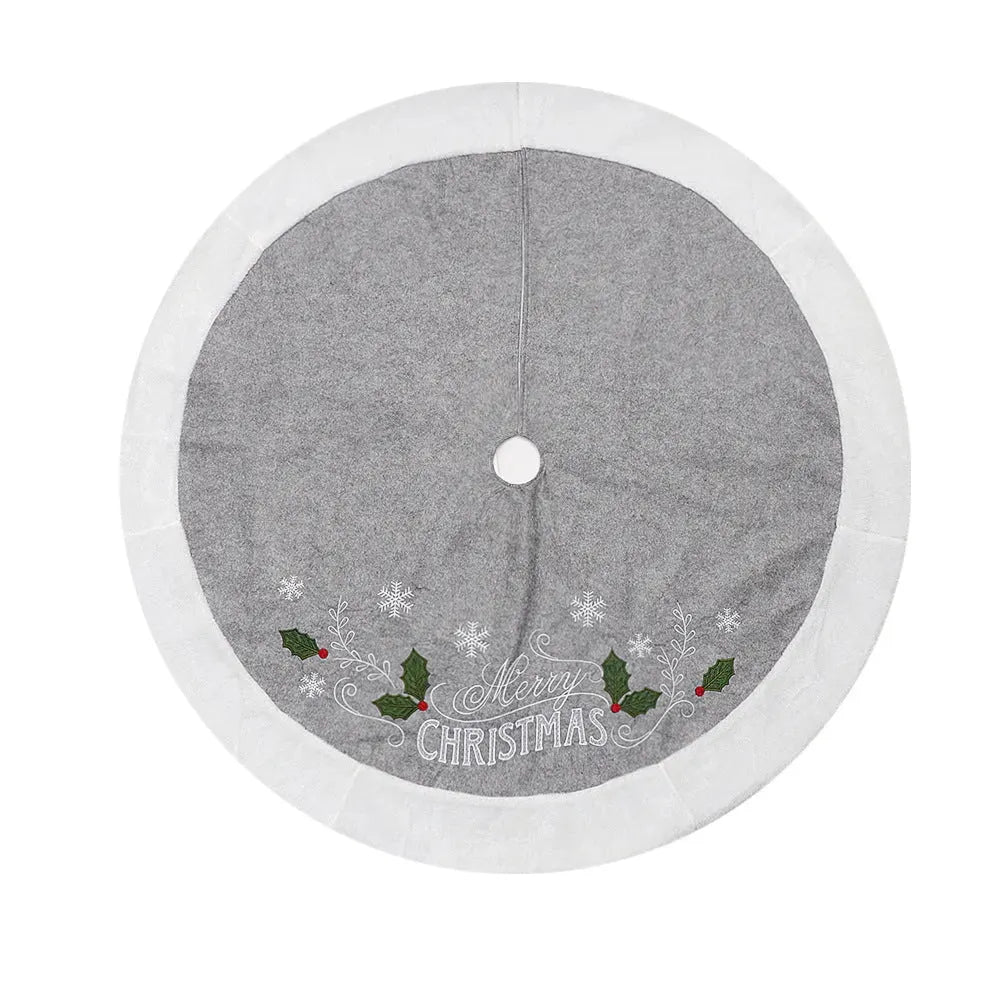 Gray Christmas-tree Skirt Decorative Supplies - Bellarte Enchanté Gray Christmas-tree Skirt Decorative Supplies