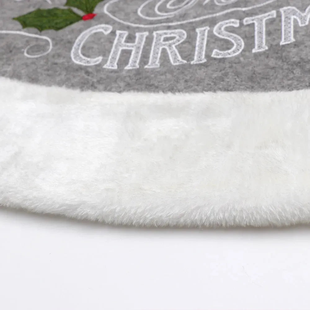 Gray Christmas-tree Skirt Decorative Supplies - Bellarte Enchanté Gray Christmas-tree Skirt Decorative Supplies