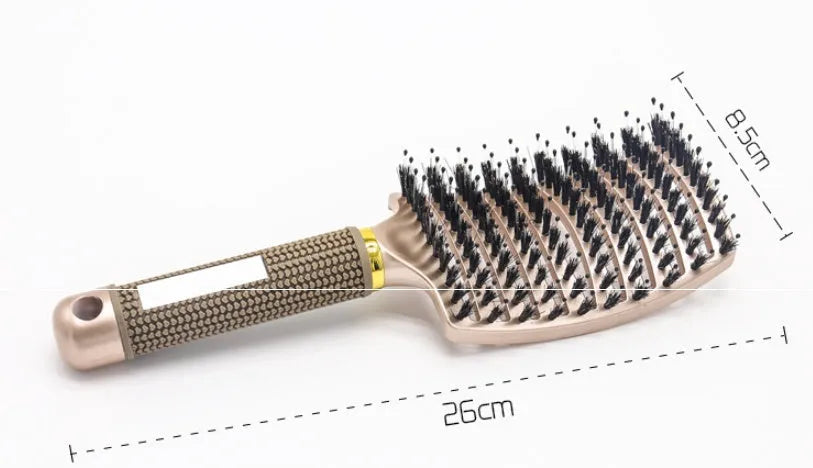 Hairbrush Haarborstel Women Detangler Hair Brush Bristle Nylon Scalp Massage Teaser Hair Brush Comb - Bellarte Enchanté Hairbrush Haarborstel Women Detangler Hair Brush Bristle Nylon Scalp Massage Teaser Hair Brush Comb