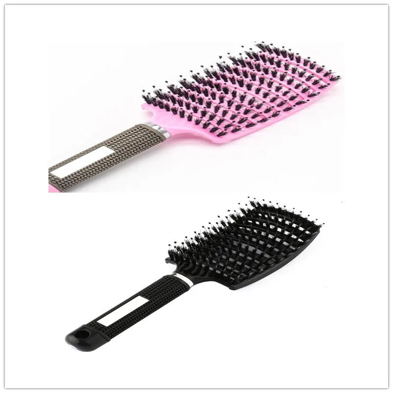 Hairbrush Haarborstel Women Detangler Hair Brush Bristle Nylon Scalp Massage Teaser Hair Brush Comb - Bellarte Enchanté Hairbrush Haarborstel Women Detangler Hair Brush Bristle Nylon Scalp Massage Teaser Hair Brush Comb