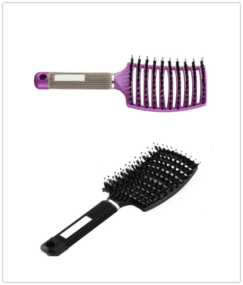 Hairbrush Haarborstel Women Detangler Hair Brush Bristle Nylon Scalp Massage Teaser Hair Brush Comb - Bellarte Enchanté Hairbrush Haarborstel Women Detangler Hair Brush Bristle Nylon Scalp Massage Teaser Hair Brush Comb