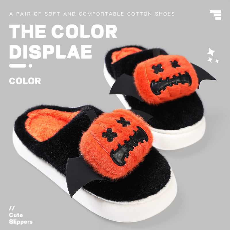Halloween Cartoon Funny Pumpkin Slippers - Bellarte Enchanté Halloween Cartoon Funny Pumpkin Slippers