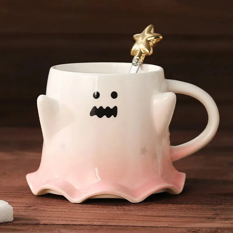 Halloween Cute Ghost Ceramic Cup - Bellarte Enchanté Halloween Cute Ghost Ceramic Cup