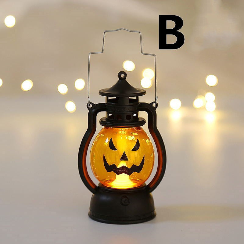Halloween Oil Lamp Portable Pumpkin Lantern Skull Decoration - Bellarte Enchanté Halloween Oil Lamp Portable Pumpkin Lantern Skull Decoration