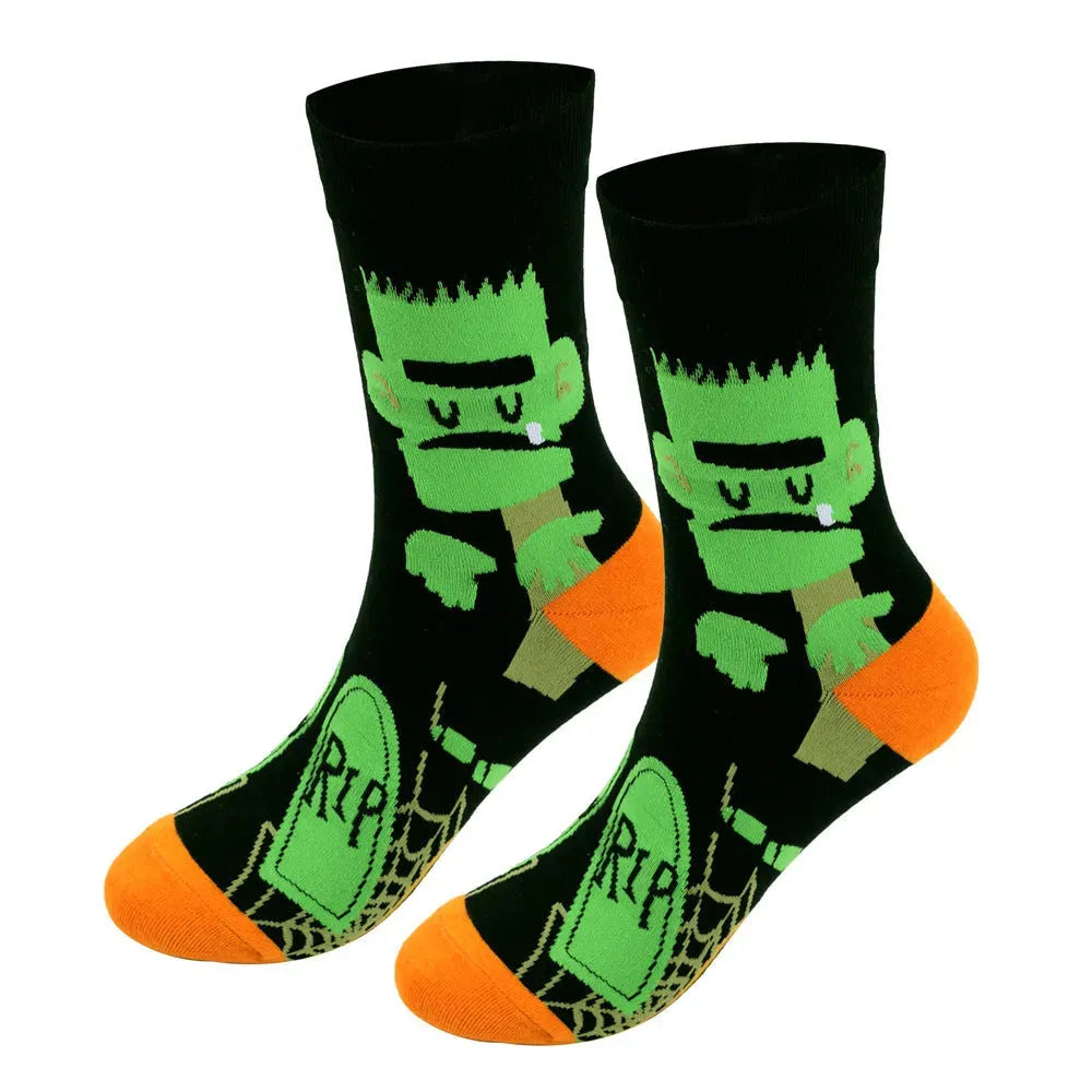 Halloween Plus-sized Men's Cotton Socks Plus Size - Bellarte Enchanté Halloween Plus-sized Men's Cotton Socks Plus Size