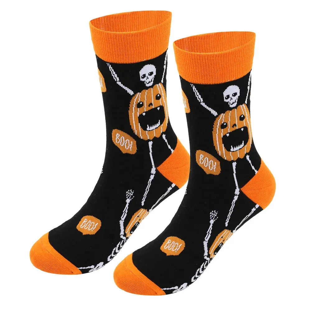 Halloween Plus-sized Men's Cotton Socks Plus Size - Bellarte Enchanté Halloween Plus-sized Men's Cotton Socks Plus Size
