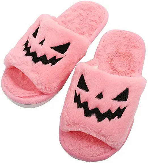 Halloween Women's Soft And Comfortable Plush Slippers - Bellarte Enchanté Halloween Women's Soft And Comfortable Plush Slippers