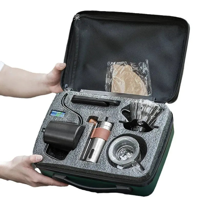 Hand Made Coffee Maker Suit Portable Outdoor Hand Grinding Coffee Suit Suit - Bellarte Enchanté Hand Made Coffee Maker Suit Portable Outdoor Hand Grinding Coffee Suit Suit