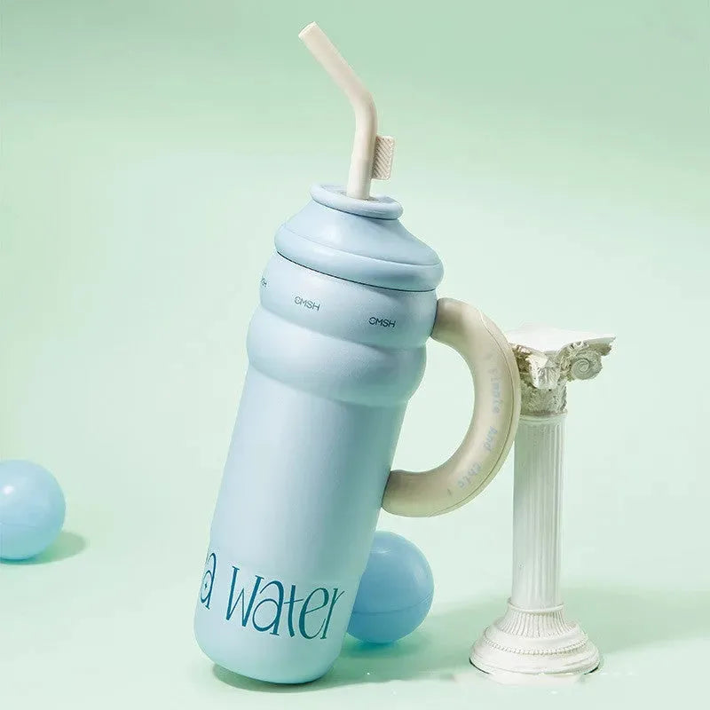 Handle Stainless Steel Vacuum Cup Large Capacity Portable - Bellarte Enchanté Handle Stainless Steel Vacuum Cup Large Capacity Portable