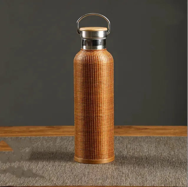 Handmade Bamboo Braided Mug Hot Water Bottle - Bellarte Enchanté Handmade Bamboo Braided Mug Hot Water Bottle