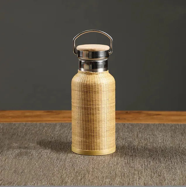 Handmade Bamboo Braided Mug Hot Water Bottle - Bellarte Enchanté Handmade Bamboo Braided Mug Hot Water Bottle