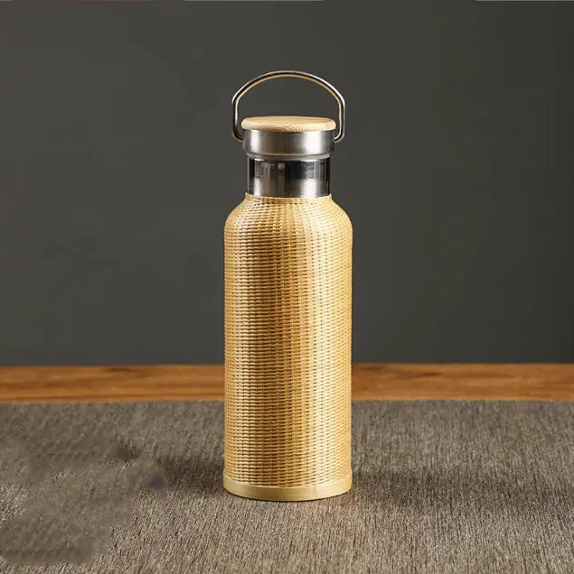 Handmade Bamboo Braided Mug Hot Water Bottle - Bellarte Enchanté Handmade Bamboo Braided Mug Hot Water Bottle