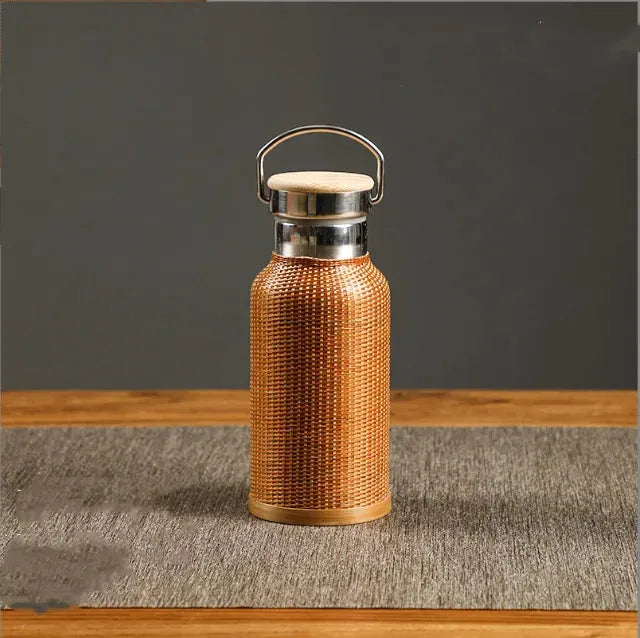 Handmade Bamboo Braided Mug Hot Water Bottle - Bellarte Enchanté Handmade Bamboo Braided Mug Hot Water Bottle