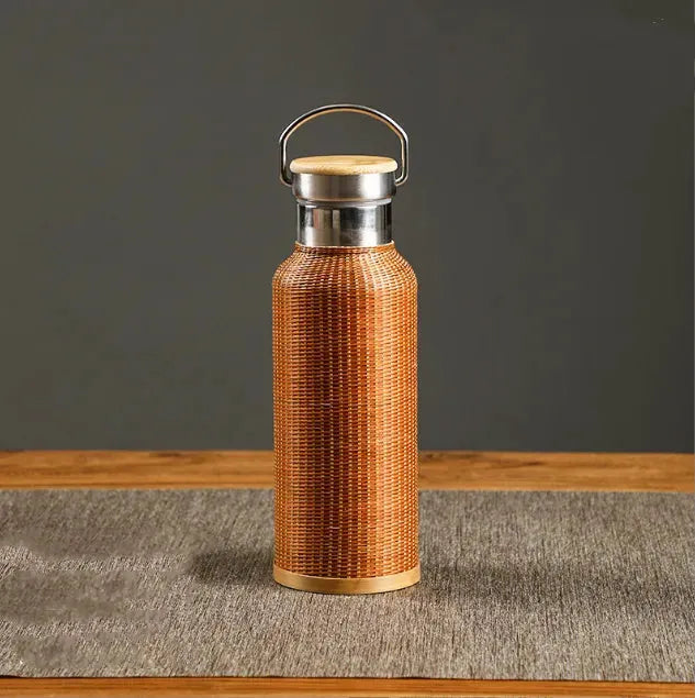 Handmade Bamboo Braided Mug Hot Water Bottle - Bellarte Enchanté Handmade Bamboo Braided Mug Hot Water Bottle