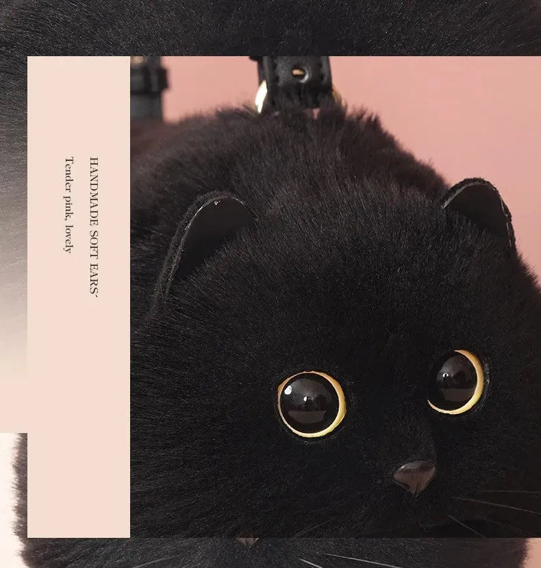 Handmade Plush Cat Bag Messenger Bag - Bellarte Enchanté Handmade Plush Cat Bag Messenger Bag