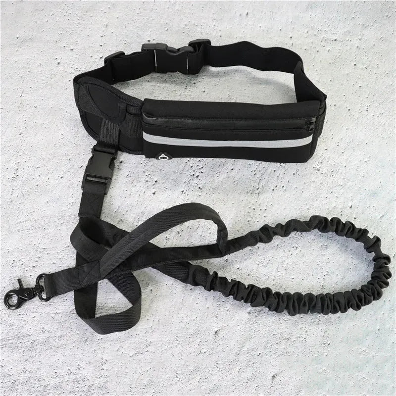 Hands Free Dog Leash Pet Walking And Training Belt With Shock Absorbing Bungee Leash For Up To 180lbs Large Dogs Phone Pocket And Water Bottle Holder - Bellarte Enchanté Hands Free Dog Leash Pet Walking And Training Belt With Shock Absorbing Bungee Leash For Up To 180lbs Large Dogs Phone Pocket And Water Bottle Holder