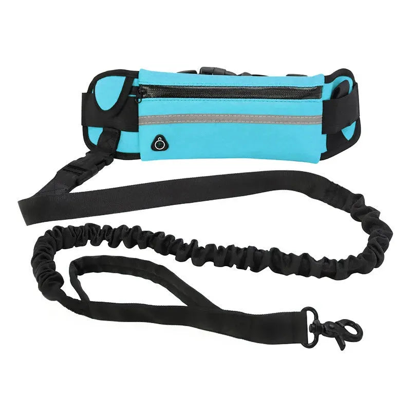 Hands Free Dog Leash Pet Walking And Training Belt With Shock Absorbing Bungee Leash For Up To 180lbs Large Dogs Phone Pocket And Water Bottle Holder - Bellarte Enchanté Hands Free Dog Leash Pet Walking And Training Belt With Shock Absorbing Bungee Leash For Up To 180lbs Large Dogs Phone Pocket And Water Bottle Holder