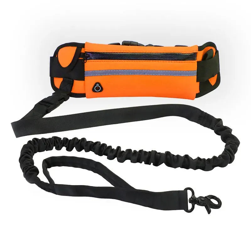 Hands Free Dog Leash Pet Walking And Training Belt With Shock Absorbing Bungee Leash For Up To 180lbs Large Dogs Phone Pocket And Water Bottle Holder - Bellarte Enchanté Hands Free Dog Leash Pet Walking And Training Belt With Shock Absorbing Bungee Leash For Up To 180lbs Large Dogs Phone Pocket And Water Bottle Holder