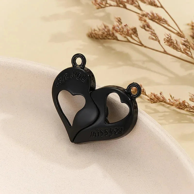 Heart Magnet Couple Girlfriends Color Matching - Bellarte Enchanté Heart Magnet Couple Girlfriends Color Matching