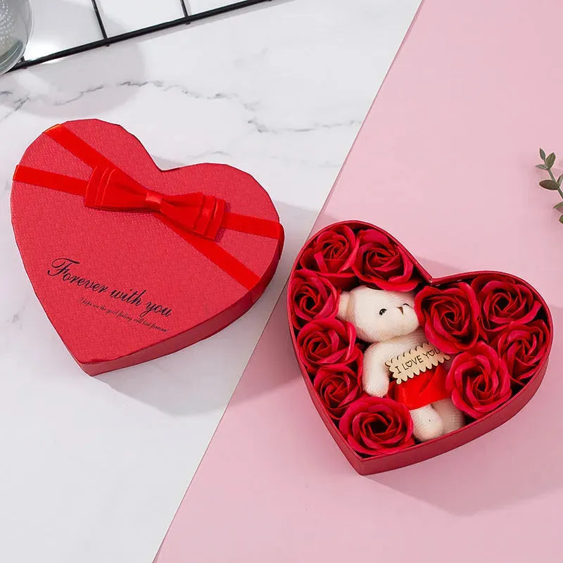 Heart-shaped Rose Red Gift Box New Year Christmas Gift Box Valentine's Day Christmas Gift Mother's Day Birthday Gift - Bellarte Enchanté Heart-shaped Rose Red Gift Box New Year Christmas Gift Box Valentine's Day Christmas Gift Mother's Day Birthday Gift