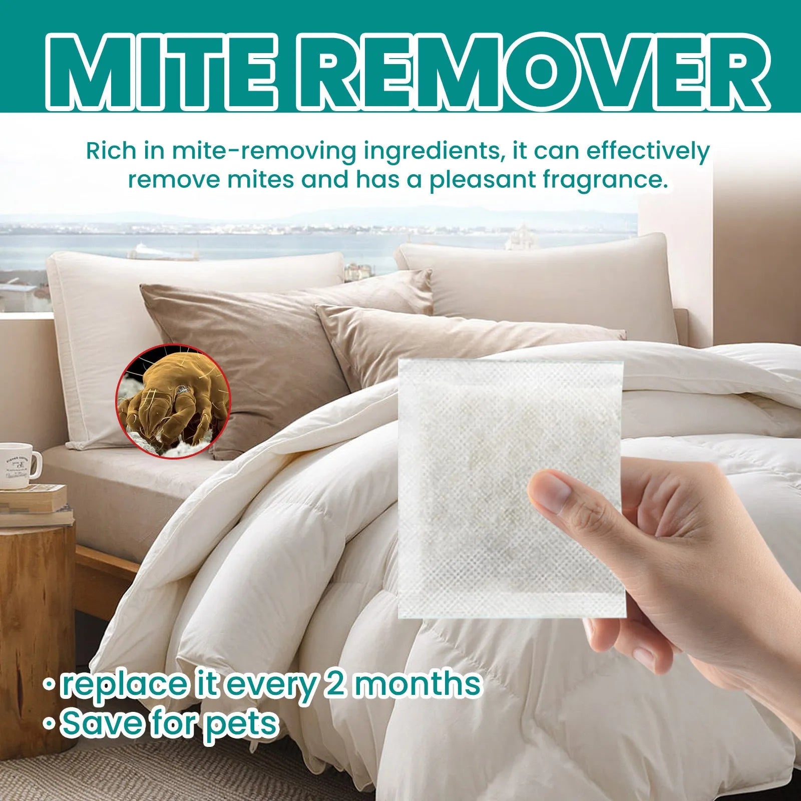 Herbal Mite Removal Bag Travel Home Supplies - Bellarte Enchanté Herbal Mite Removal Bag Travel Home Supplies