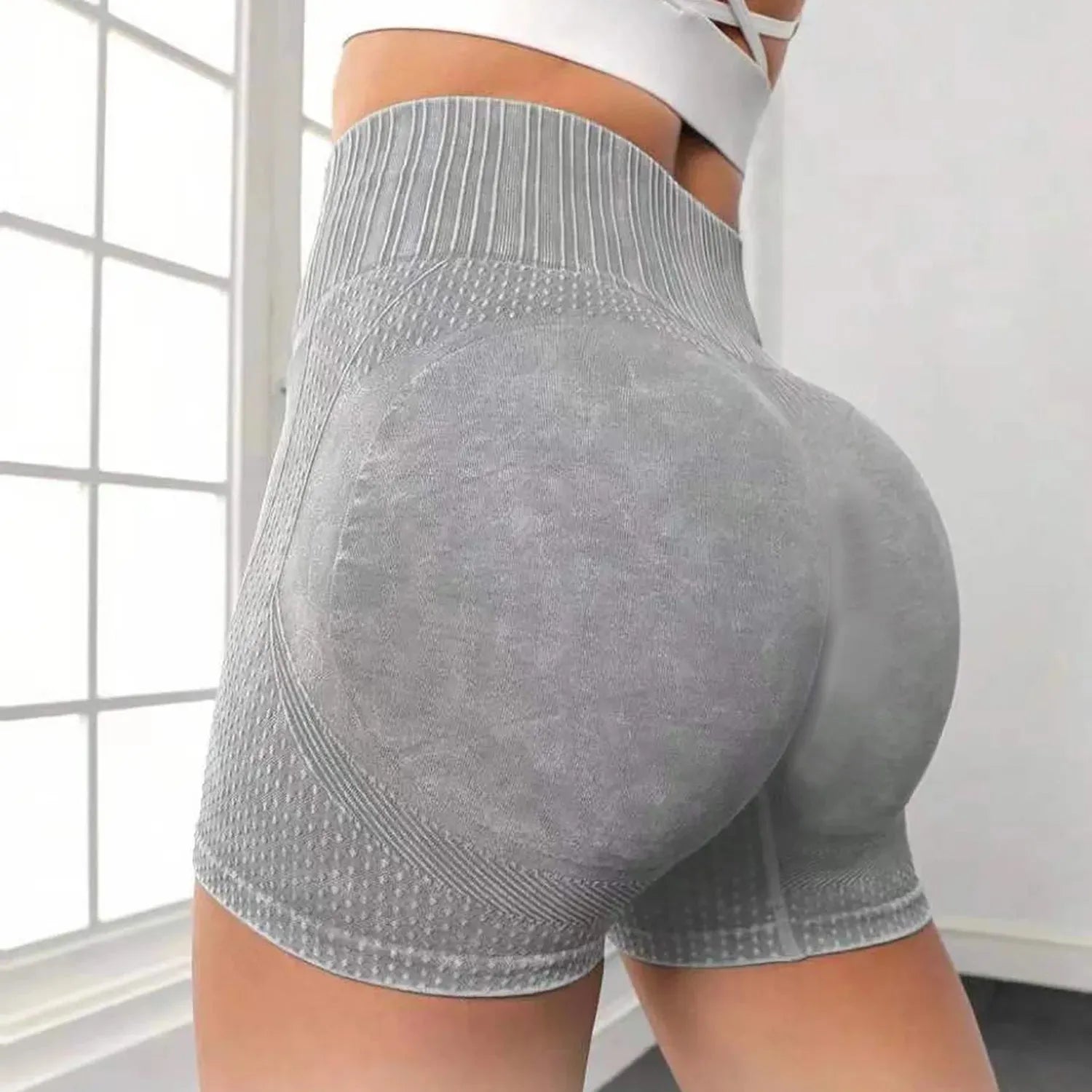 High-waisted Hip-lifting Fitness Pants Solid Color Quick-drying Tight Running Sports Yoga Shorts Women - Bellarte Enchanté High-waisted Hip-lifting Fitness Pants Solid Color Quick-drying Tight Running Sports Yoga Shorts Women